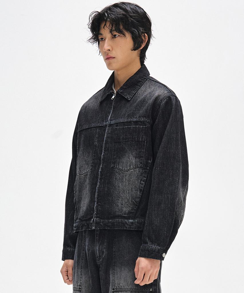 Decet Denim Zip Jacket Dcjk002Blacka