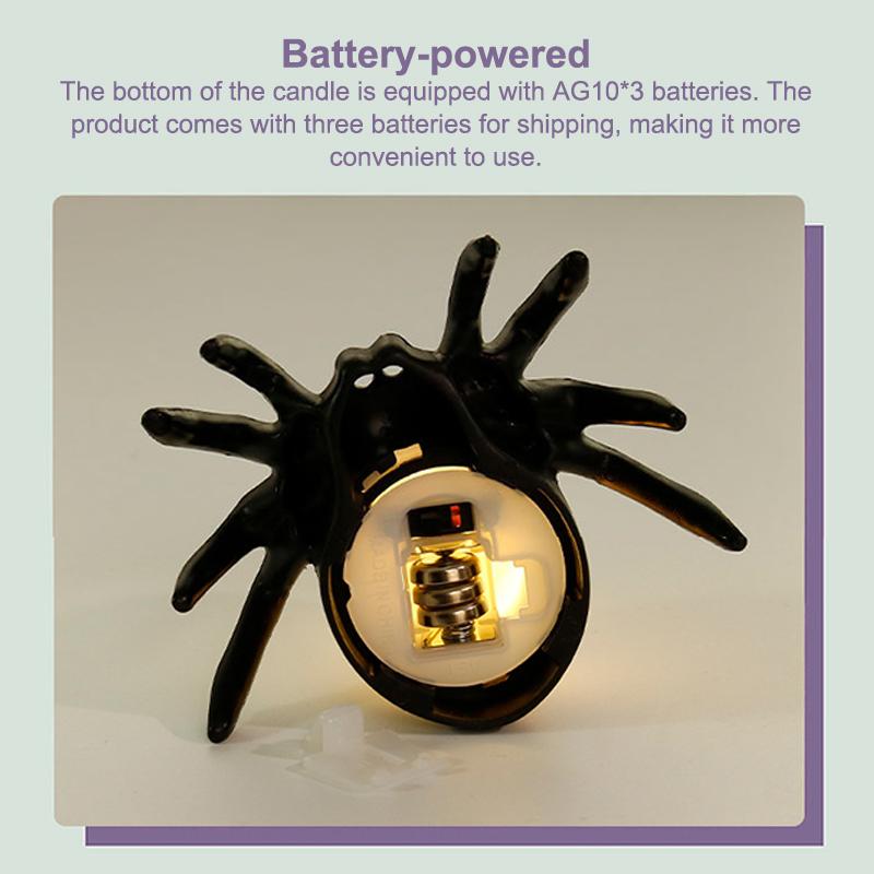 Haunted Led Candle Light Plastic Spider Pumpkin Lamp House Halloween Party Decor Horror Props Halloween Decorations For Home Bar