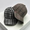 Baseball Purpose All Use Multi Cloth Woolen Warm Women  Men Her Him For Fresh Winter Autumn Fall Caps Cotton Fashion Casual Retro Check British