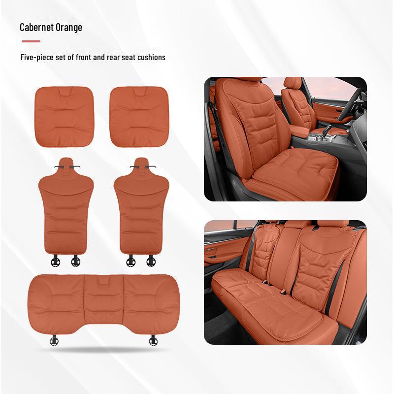Universal Ventilated Nappa Leather Car Seat Cushions - Four Seasons, Breathable, High-Grade, Perforated Design for All Models.