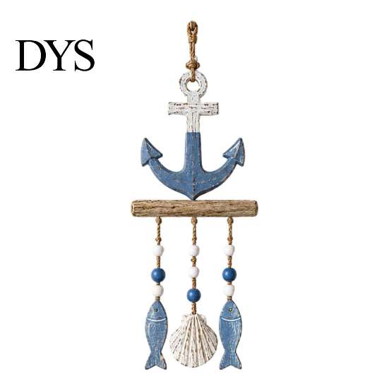 Jute Rope Wall Hanging Lighted Coastal Wooden Ornament, Nautical Fish Shell Starfish Sign with Handmade Beach Vibe Art Warm LED Lights, House