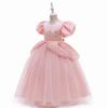 Rochie Formală cu Dantelă pentru Fetițe, Rochie de Prințesă cu Fundă pentru Botez, Rochie de Petrecere cu Flori, Rochii de Nuntă