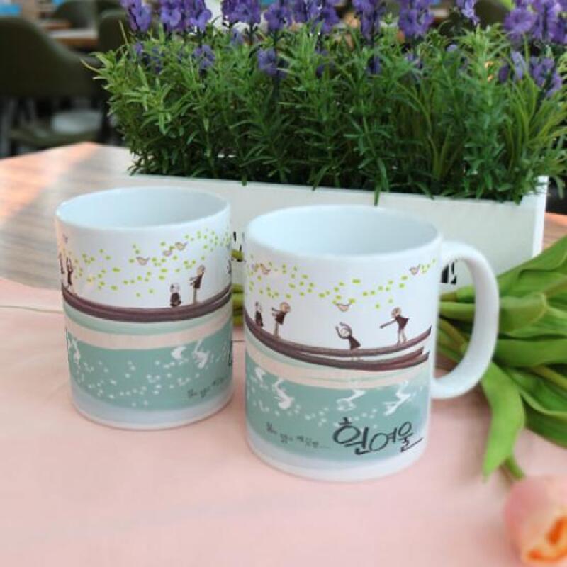 bc302-Design Mug 2p-Beautiful Korean White Waves