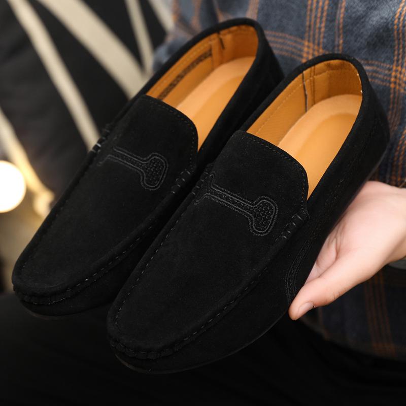 Fashion Fashion Mens Driving Shoes Lightweight Suede Lazy Shoes Male Breathable Slip-on Men Casual Shoes Comfortable Loafers Moccasins
