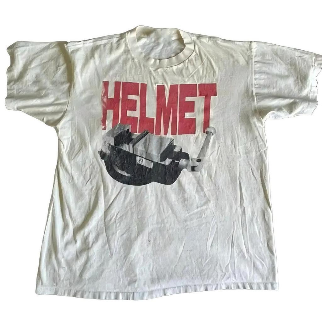 Helmet Meantime Bench Vise Vintage White T-Shirt