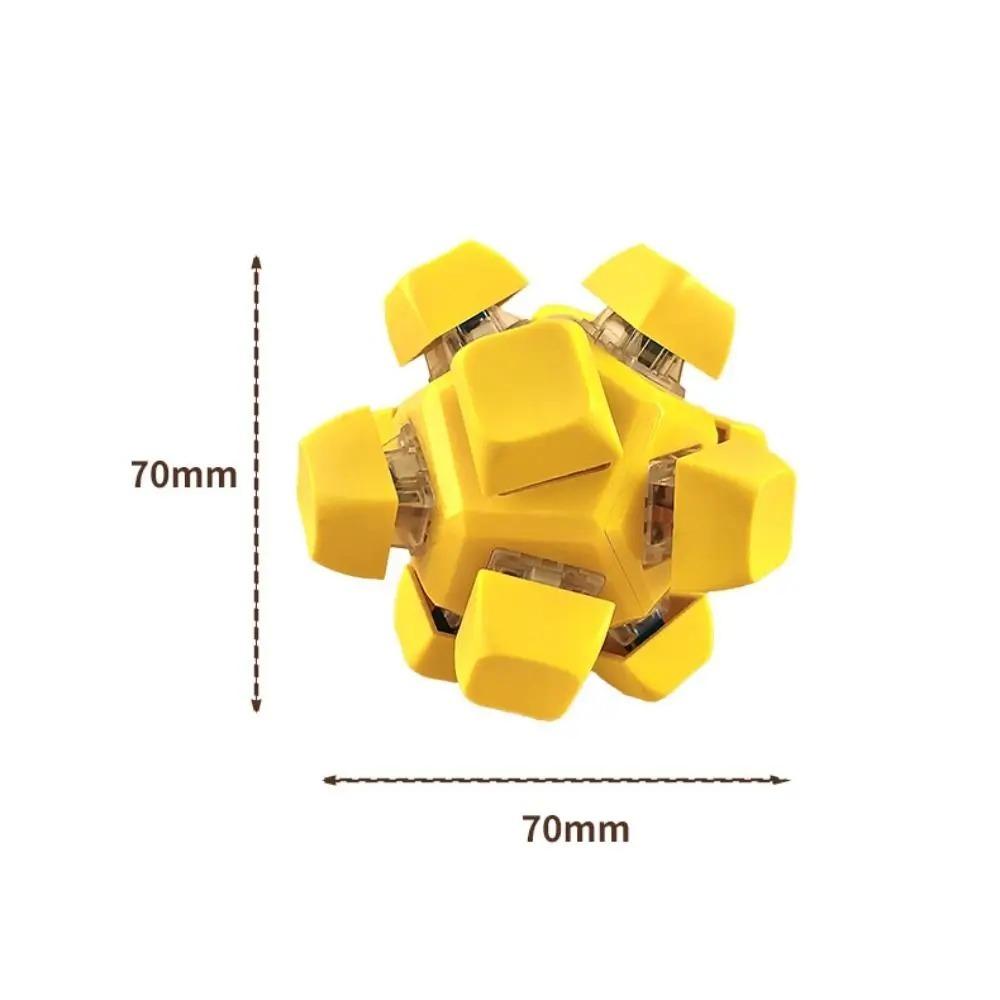 Chaveiro Relaxante com 12 Teclas Bola Mágica Fidget Botão Clicker para Chaves Brinquedo Tecla Passa-Tempo Teclado de Dedo Capa Adulto