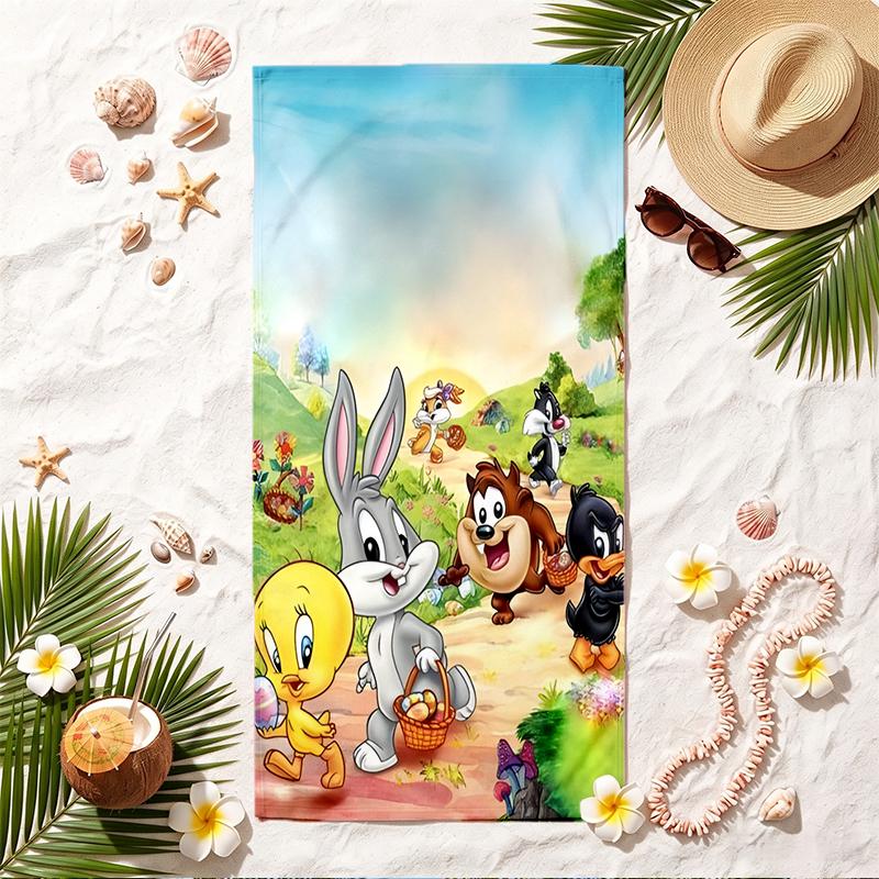 Looney Tunes Soft Beach Towel Stylish Beach Pool Towel for Summer Seaside Vacation Travel