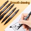 10Pcs Waterproof Marker Pens Durable Oily Ink Fast Drying Thick Head For Signature Express Logistics & School Black Red Blue Pen