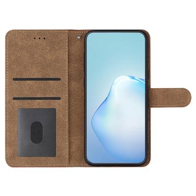 For Samsung Galaxy S25 FE Wallet Case Line Imprinted Cowhide Texture PU Leather Phone Cover