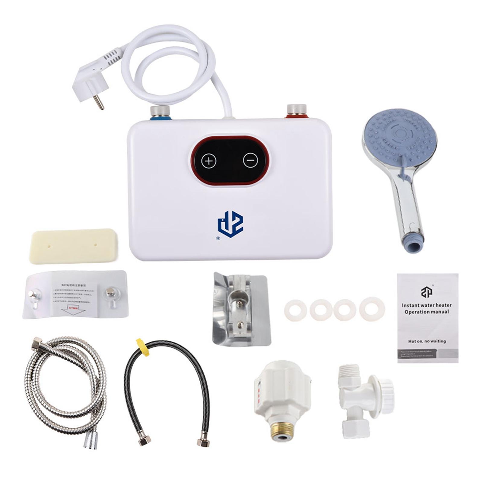 

5500 Вт Проточный водонагреватель для ванной комнаты, кухни, настенный электрический водонагреватель со светодиодным дисплеем высокой четкости и термостатическим управлением