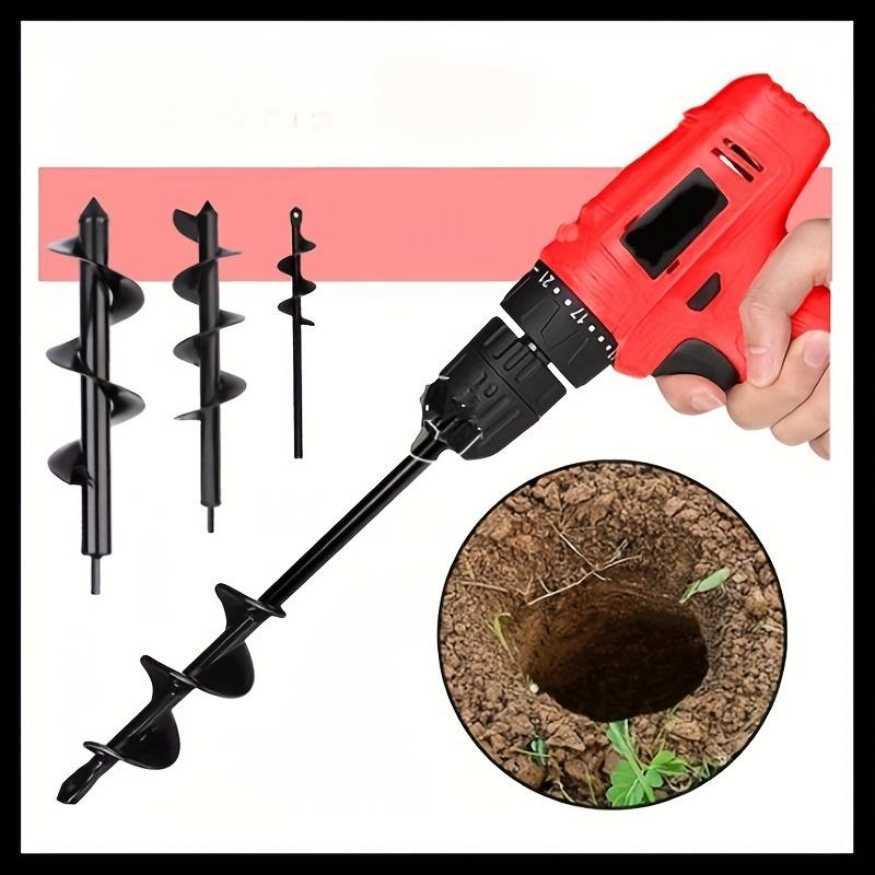 1pc Metal Garden Spiral Drill Bit for Planting - Hex Shaft Drill Planter, Solid Steel Auger Spiral Planting Tool Set