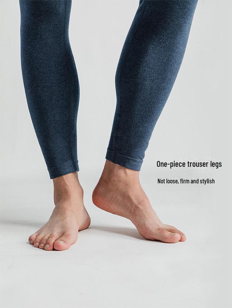 Men's Thin Seamless Toyobo Silk Trousers - Elastic, Warm, Large Size, Nude Feel - Ideal for Autumn and Winter.