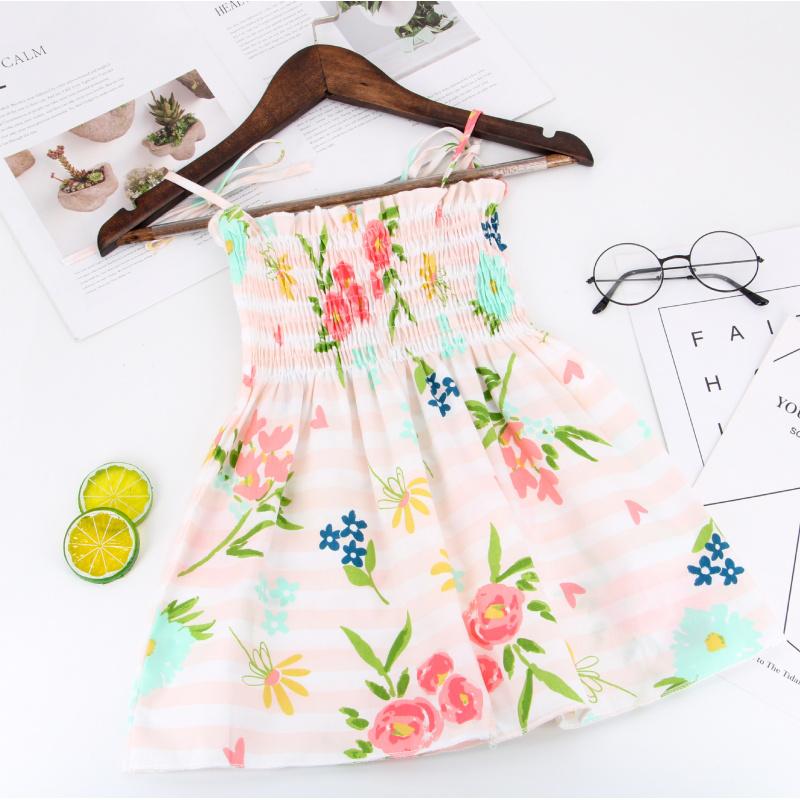 Baby Girl'S Summer Dress Toddler Fashion Dress Thin Stylish Dress For Girls Children'S Floral Dress