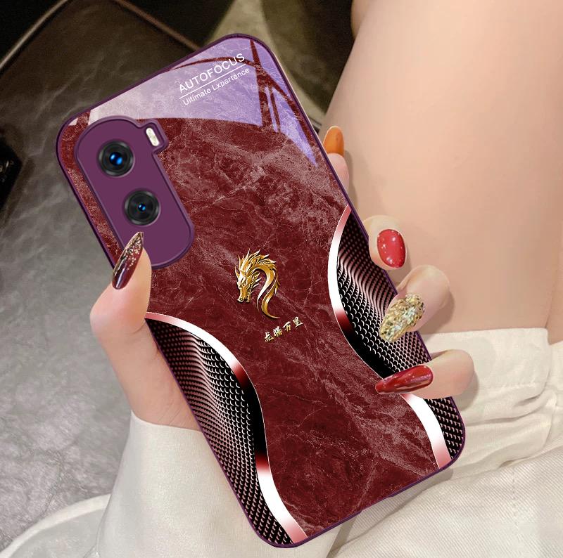 

YEAR OF THE DRAGON DOWN For Honor 200 90 8X 9X Pro Lite P50 P40 Nova 10 11i P60 Magic4 6 Mate 20 50 Tempered Glass Phone Case For Mate 20 Pro