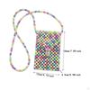 Women Shoulder Bag Purse Unique Chic Gift Practical Casual Crossbody Beaded Chain Pouch for