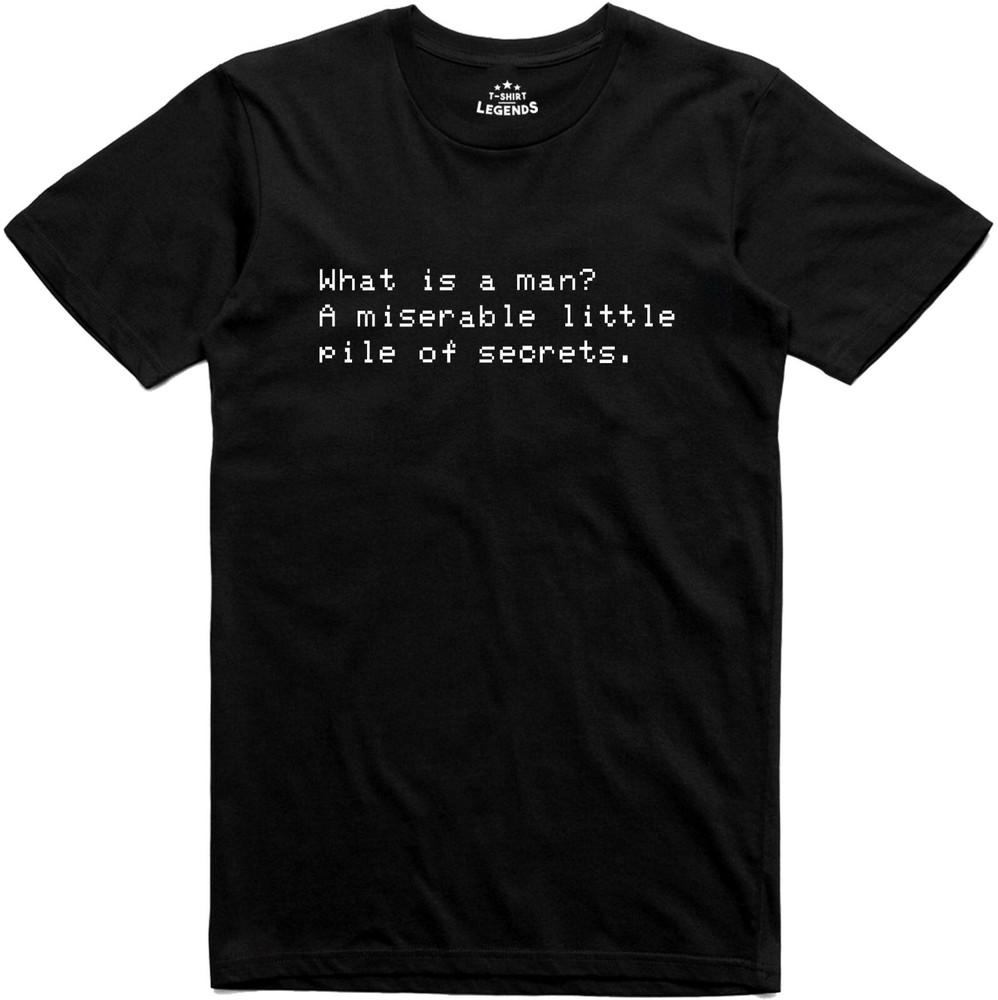 

Gamer T Shirt Retro What is a man a miserable little pile of secrets 4XL
