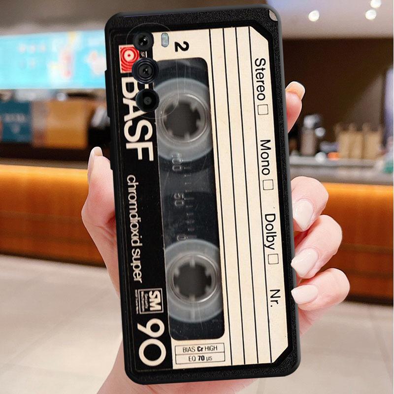 Retro Cassette Tape Phone Case For Motorola Edge 60 50 40 Pro 60 50 40 30 Ultra Neo Fusion Moto G Play G Stylus G Carcasas