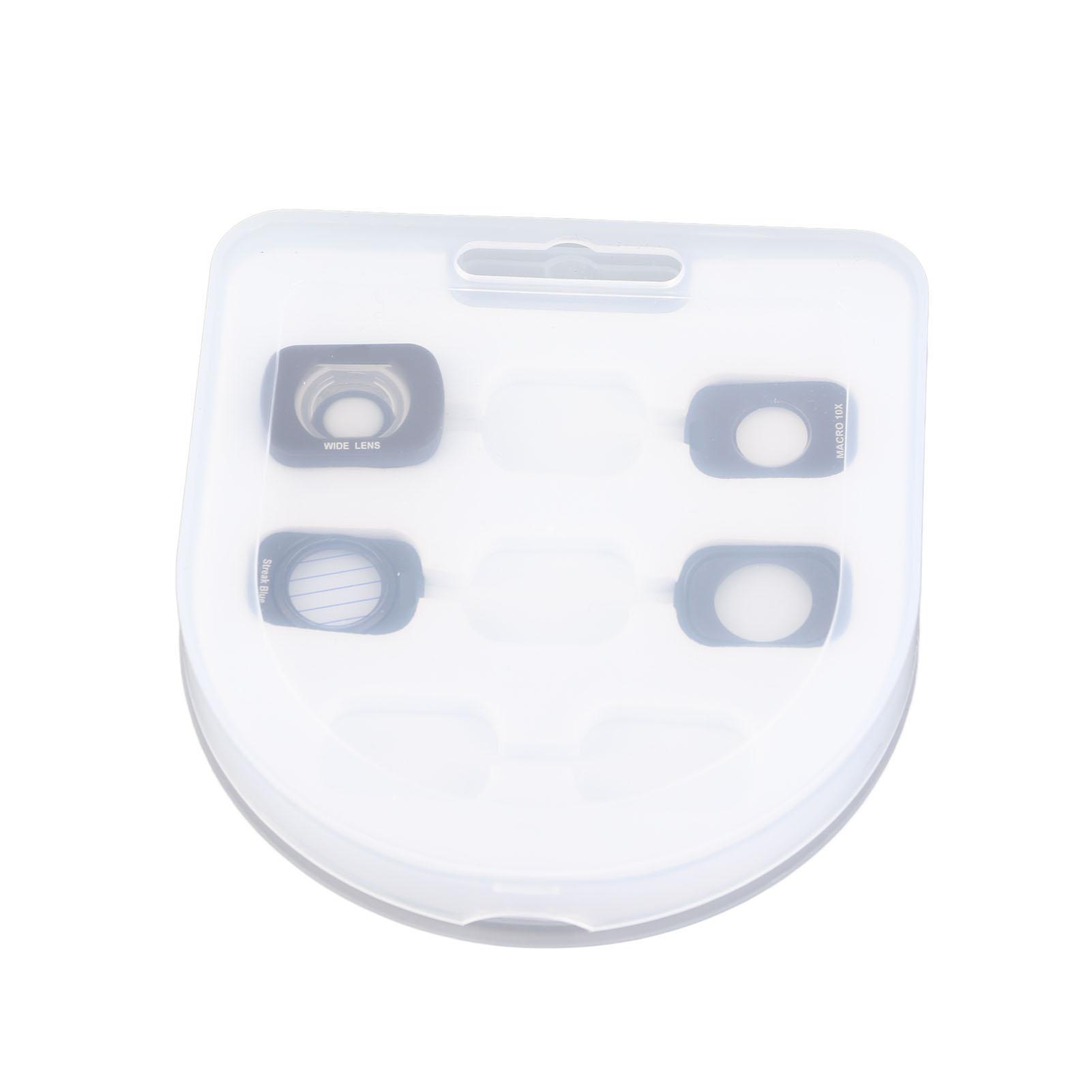 

Комплект из 4 фильтров для объектива камеры: 1xШирокоугольный, 1xМакроскоп, 1x14 Белый Мягкий, 1xМатровый Синий Фильтр для