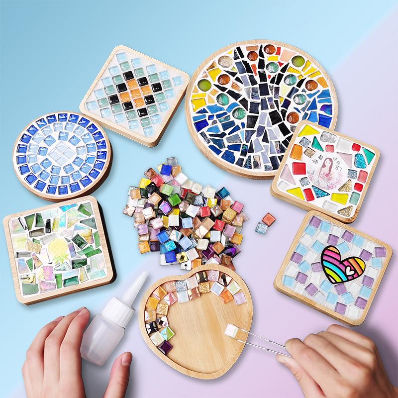 Diy Mosaic Fragments Irregular Shaped Handmade Stone Jade  Glass Particles