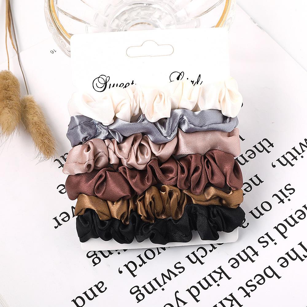 Simple Fabric Hair Rope Set Small Scrunchie Women Girls Kid Elastic Hair Rubber Bands Accessories Tie Hair Ring Holder Headdress