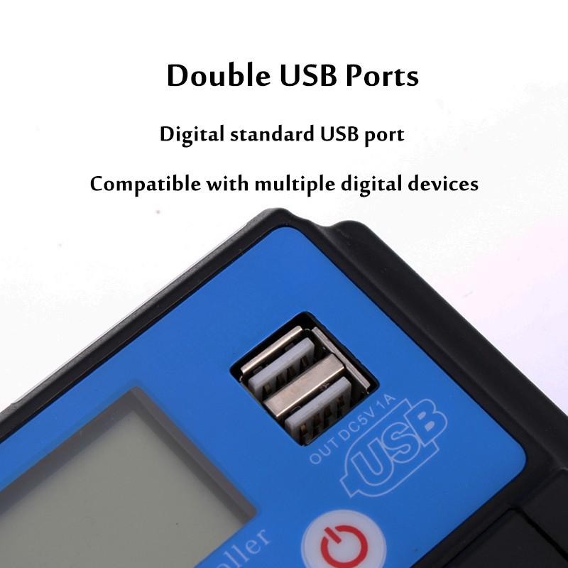 12V / 24V 60A Solarladeregler Automatische Anpassung LCD-Anzeige USB-Anschlüsse 125*85*30mm