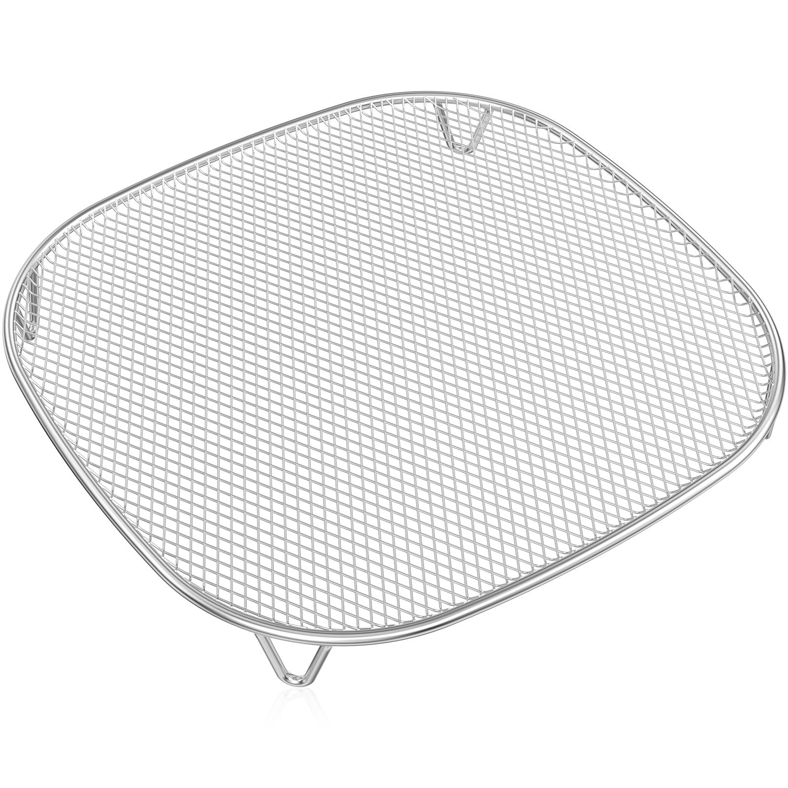 

Stainless Steel Air Fryer Rack for FN090 FN091 FN100 Insert for Kitchen Baking Grill Rack Grid Air Fryer Accessories срібний