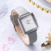 Orologio da Donna Retro Quadrato in Pelle Orologio al Quarzo Impermeabile Semplice alla Moda