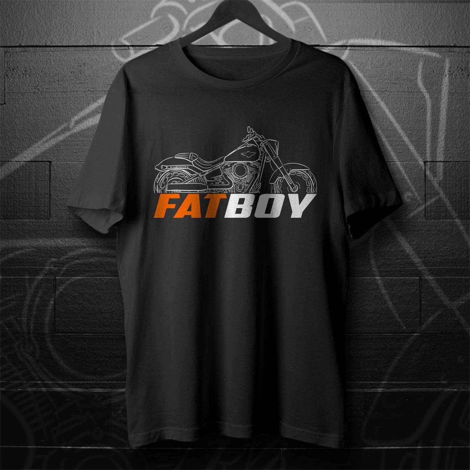 

Black men s and women s T-shirt For Harley-Davidson FLFB Fat Boy 2018-2019- Motorcycle XXXXL
