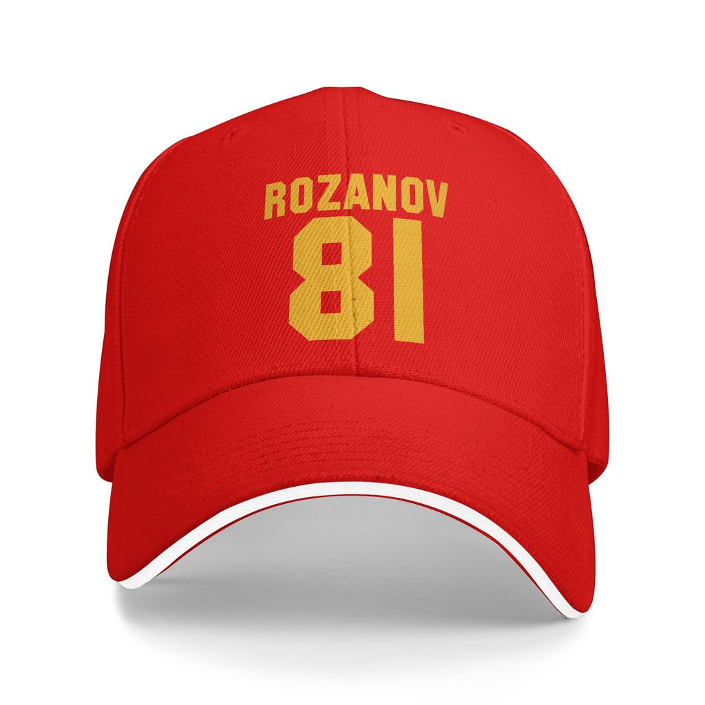 Ilya Rozanov 81 Logo Heated Rivalry Baseball Cap Popular  Sandwich Cap for Men Women Adjustable Dad Hat Outdoor