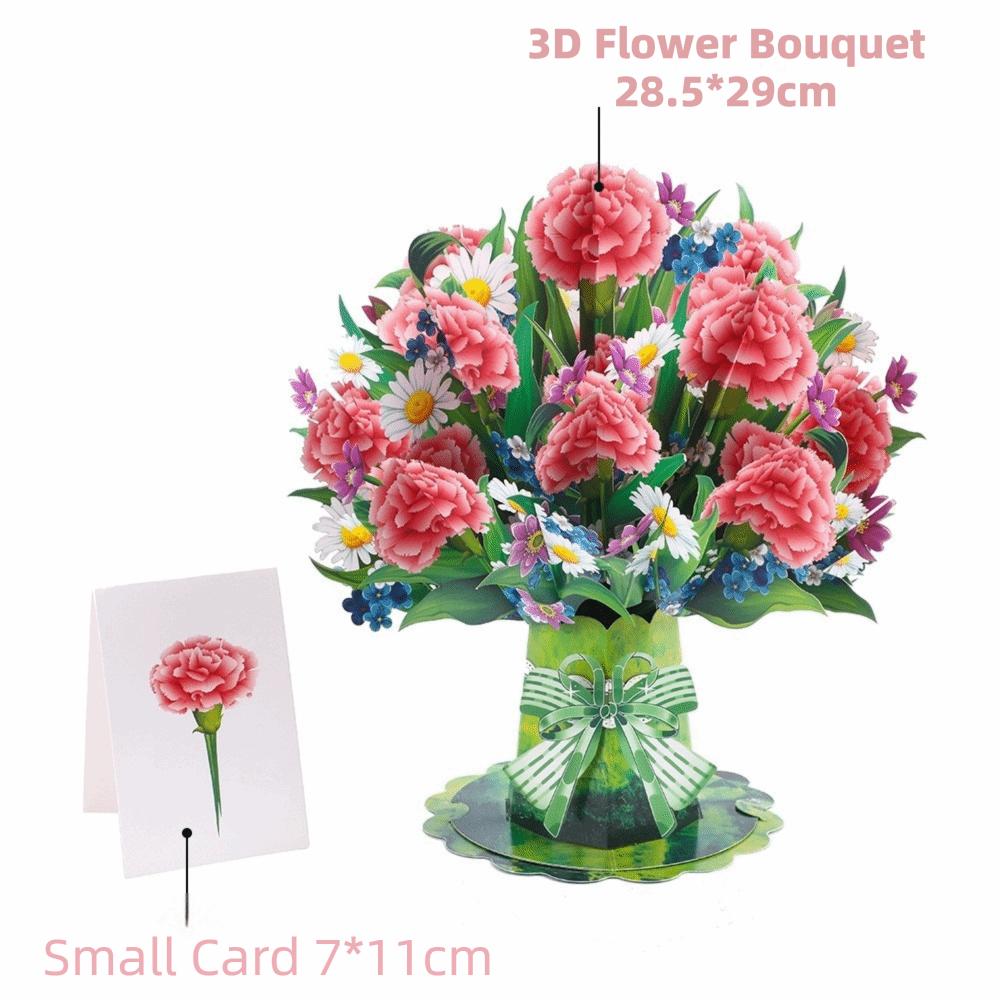 

3D Design Pop-Up Flower Card Pop-Up Flower Bouquet 3D Greeting Card Premium Quality Flora Card Graduation Ceremony