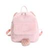 Schoolbag Korean Version Cartoon Cute Bow Backpack Female Niche Design Plush Student Schoolbag Fashionable Versatile Backpack