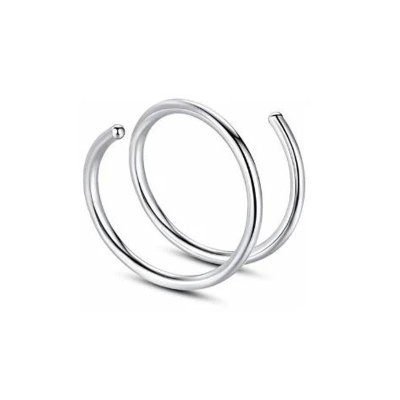 

Модные аксессуары из нержавеющей стали Одинарный пирсинг Спиральное кольцо для носа Простая серьга для губы Многослойное двойное кольцо Кольцо-хуп для носа Подарки серебряный