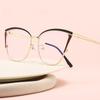 Fashion Cat-eye Frames Women's Reading Glasses Fashion Multi-color Splicing Metal Frames Anti-blue Glasses Presbyopia Eyewear +2