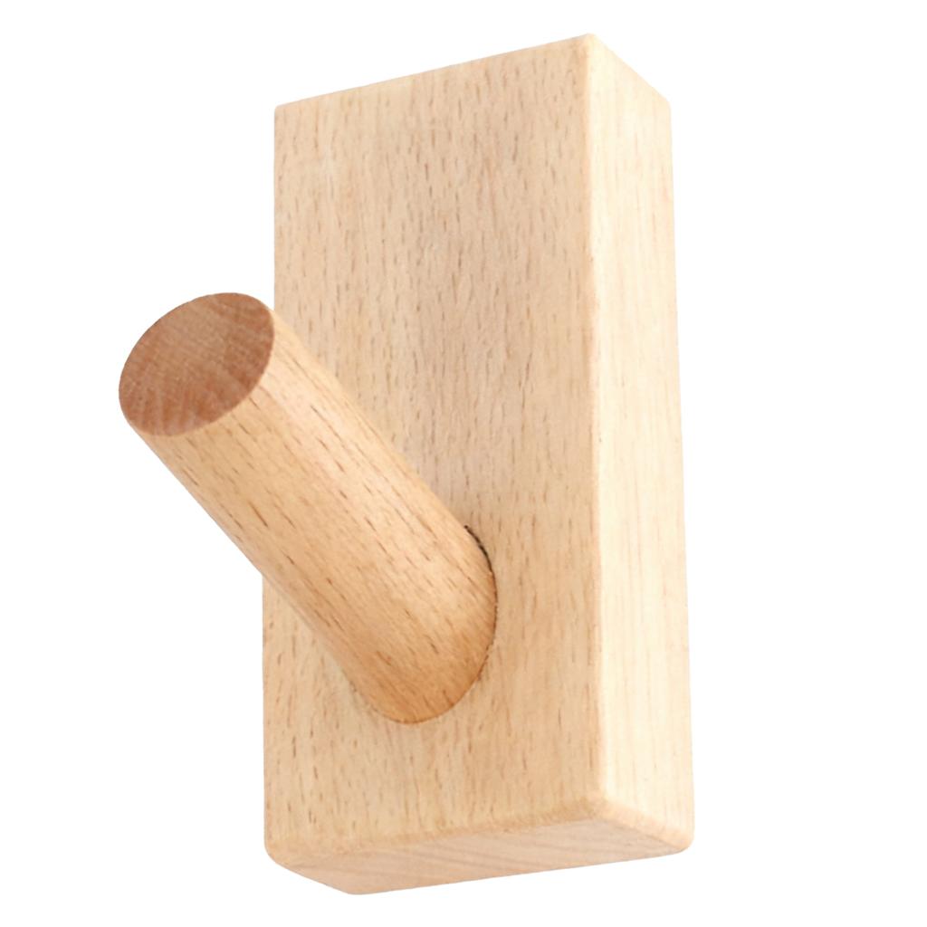 Wood Wall Hook Orderly Storage Smoother Surfaces Beautiful Practical Coat Hooks for Living Room Bedroom Kitchen