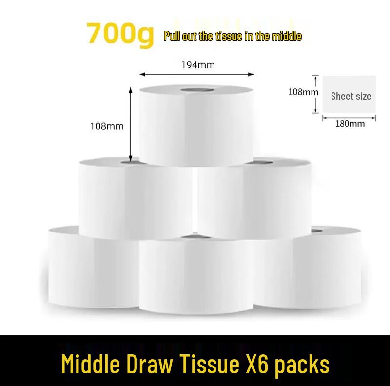 Commercial Center-Pull Paper Dispenser & 6-Roll Refill Set