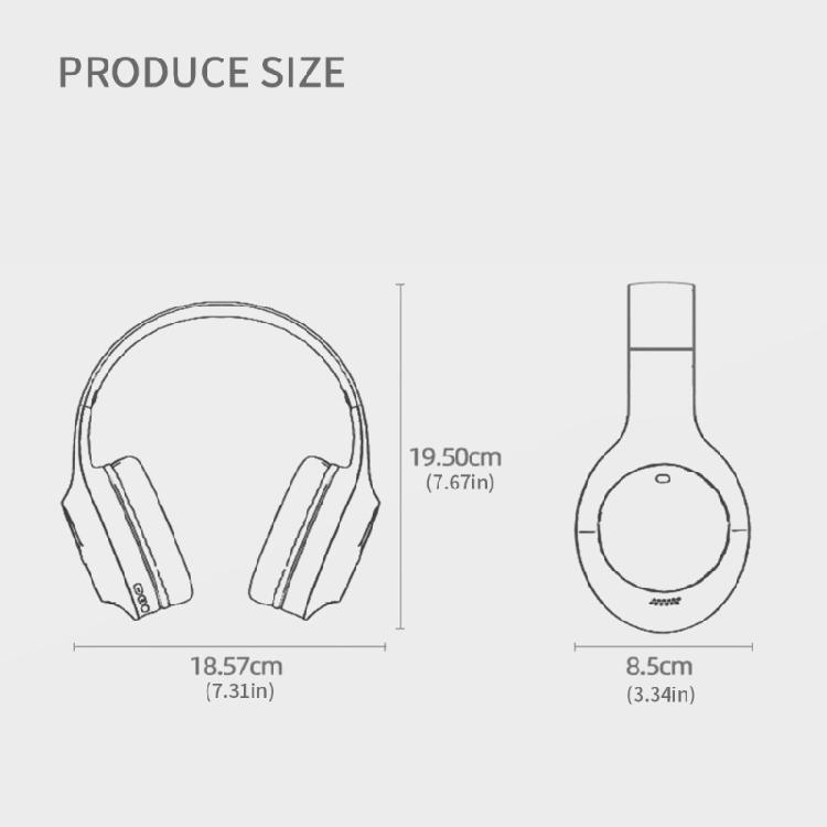 Gaming Headphones With 8H Battery Function Clear Auditory Wireless Foldable Earphones For Office Travel