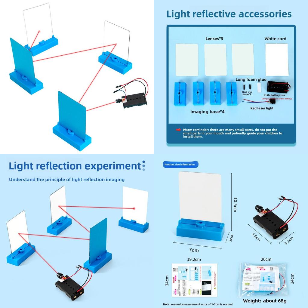 Expérience Scientifique de Physique Kit DIY Réflexion de la Lumière Pour Enfants Jouet STEM Éducatif