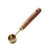Pabei Walnut Handle Stainless Steel Measuring Spoons (4-Piece Set)