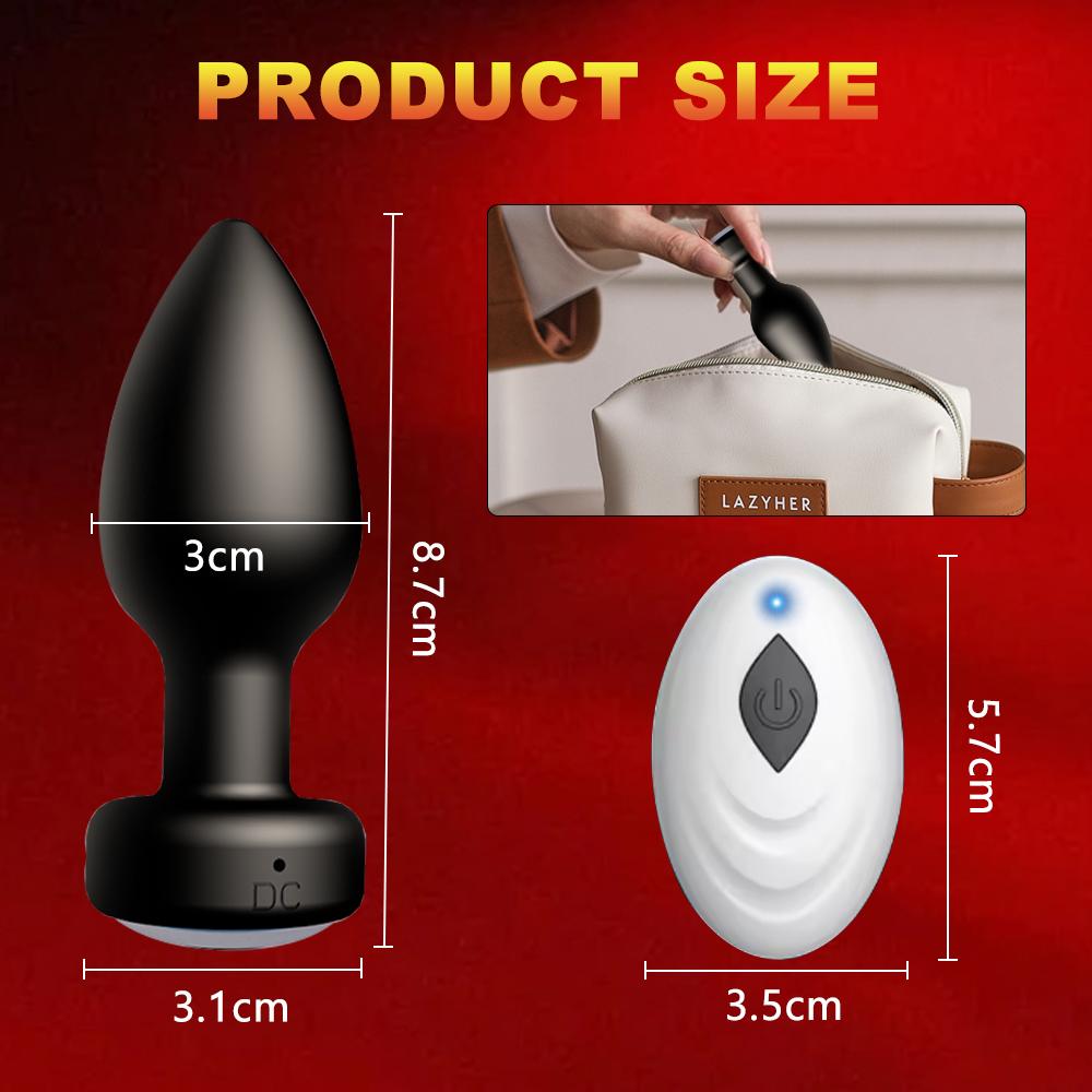 Wireless Remote Control 10 Frequency Vibration Small Butt Plug for Female Male Prostate Massage Vibrating Anal Sex Toys for Men