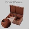 Original Solid Wood Tea Box with Optimized Space for Cups And Teapots, Secure Closure, Soft
