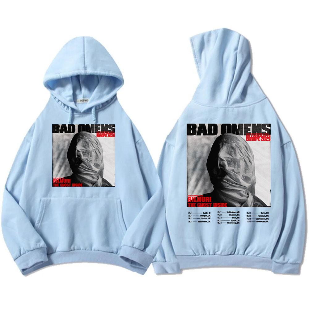 BAD OMENS Do You Feel Love Europe Tour Hoodies Rock Band Fashion Graphic Sweatshirts Long Sleeve Fleece Hooded Pullovers Unisex