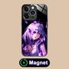 HSR Castorice Glass MagSafe Mobile Phone Case for iPhone 17 16 15 14 13 12 11 Air Pro Max Plus Mini Colorful Cover
