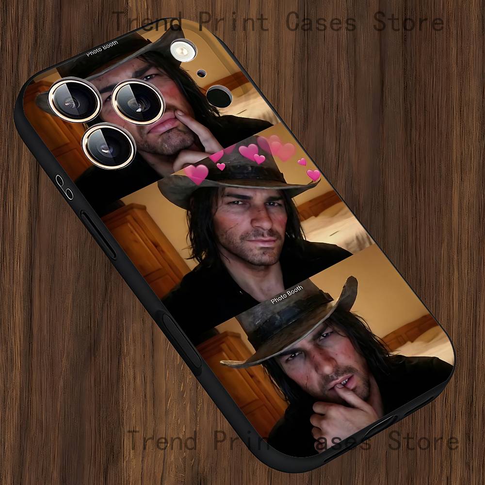 

A-Arthur M-Morgan Phone Case For iPhone 15,16,12,14,13,11,17,Pro,Max,Plus,E,Air,Mini Black Cover iPhone15promax