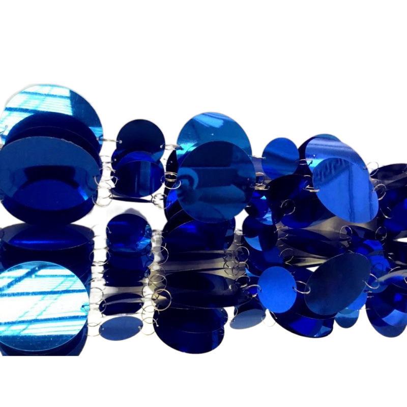 High-Gloss Gold & Silver Sequin String Decorative Curtain - Reflective Hanging for Weddings, Doors, Partitions, and Stages.