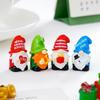 5Pcs Multicolor Mini Gnome Figurines Resin Micro Landscape Garden Elf Painted Home Decoration Desktop Easter Decora