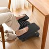 BQKOZFIN Adjustable Angle and for Office and Home Use Under-Desk Footrest, Non-Slip, Height, Black,
