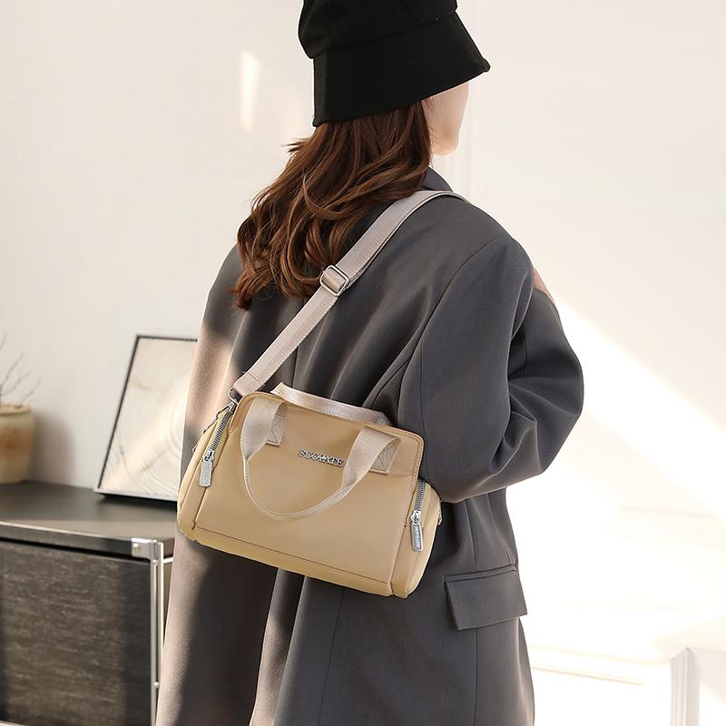 Frauen Vintage Handtasche Nylon Teenager Schulter Tragetaschen Boston Messenger Taschen Damen Casual Handtasche Crossbody Geldbörse