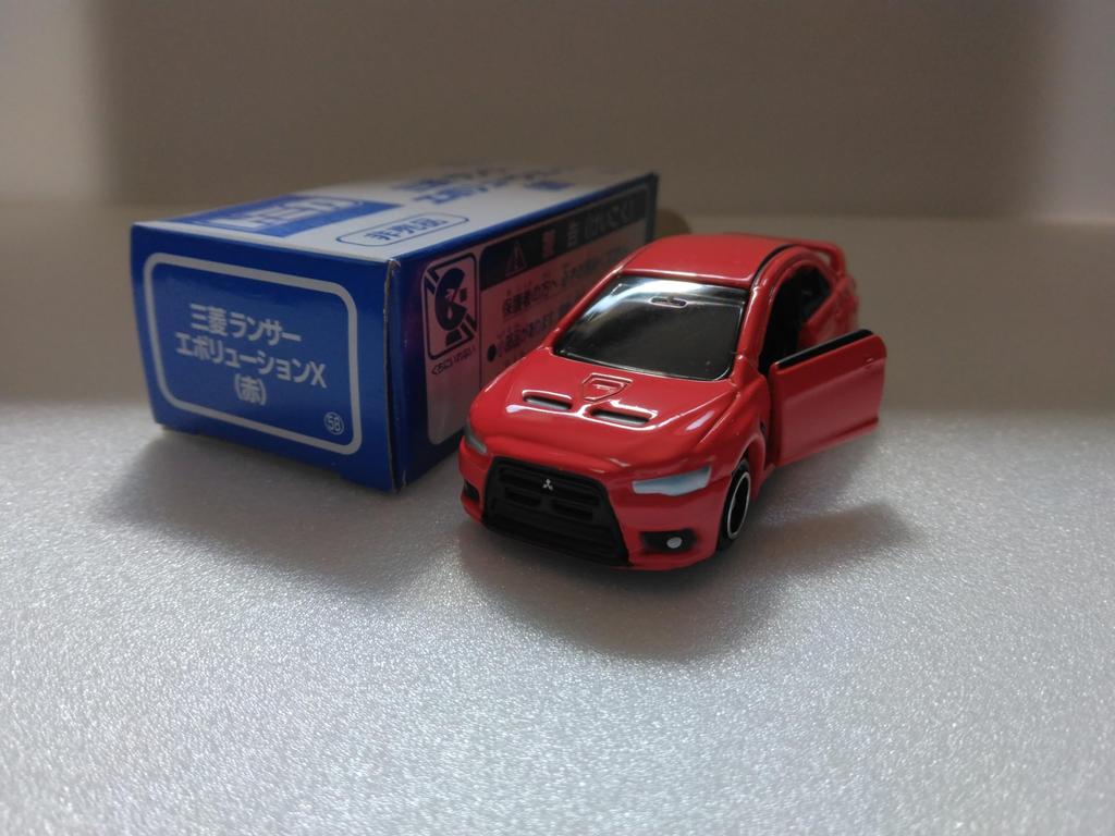 Tomica Not for Sale Mitsubishi Lancer Evolution X Scale Diecast Model Car 1/64 (Red)