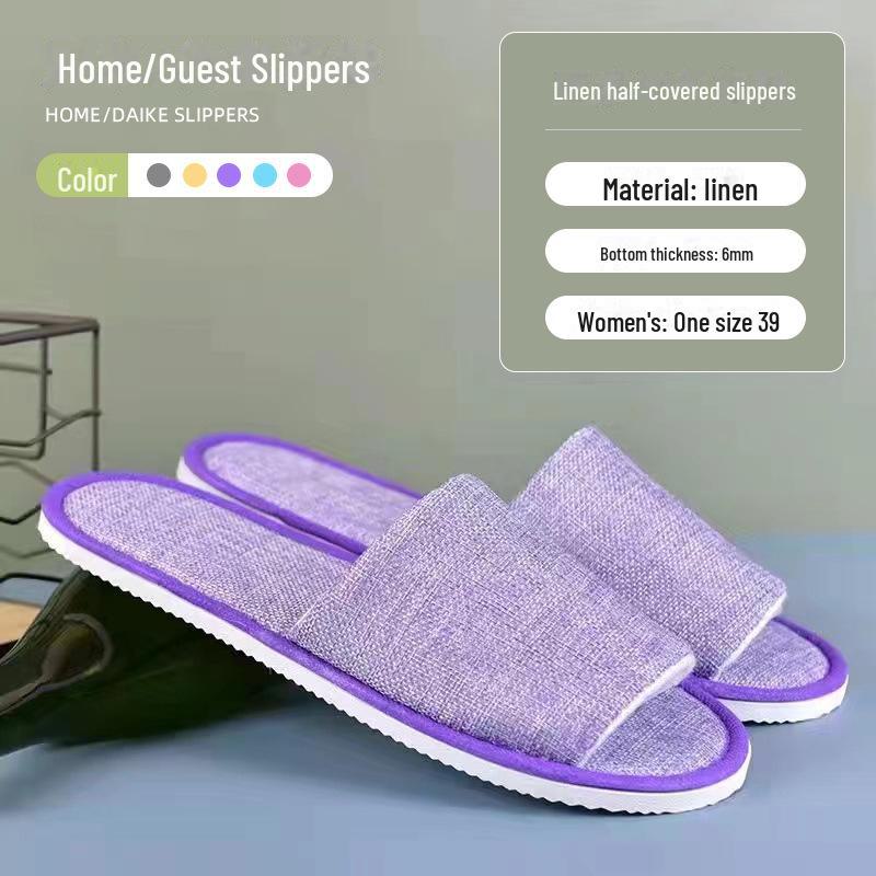 Pantoufles jetables épaissies antidérapantes pour hôtels et maisons d'hôtes