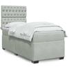 VidaXL Slatted Bed Base and Mattress Light Grey 90x190 Cm Velvet, Bed, Platform Bed, Panel Bed, Furniture of 3293092